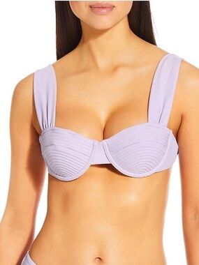 NWT Antonio Melani Lavender  Underwire Bikini Top & Bottom Swim Set